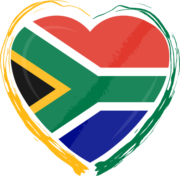 South Africa Flag Heart