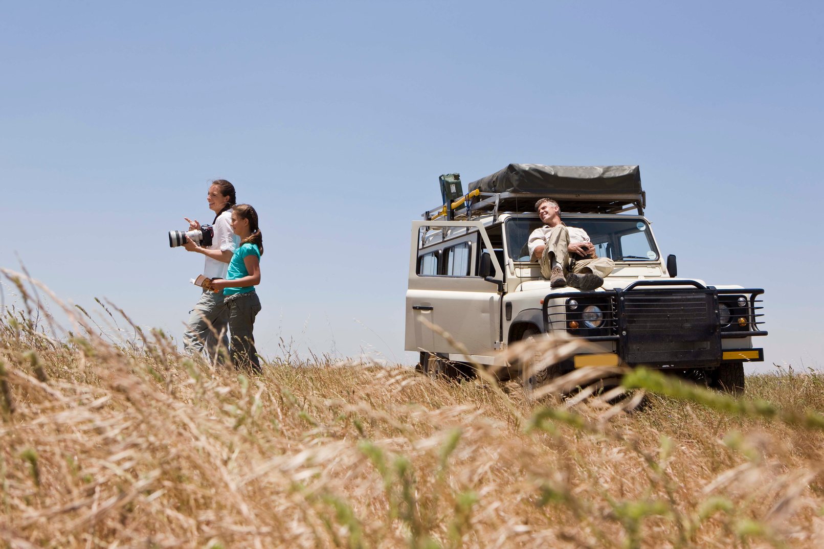 Family on a safari