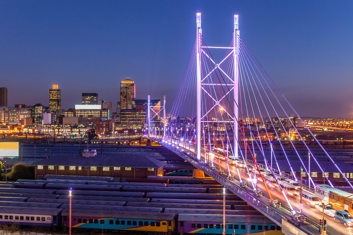 Nelson Mandela Bridge in Johannesburg, South Africa